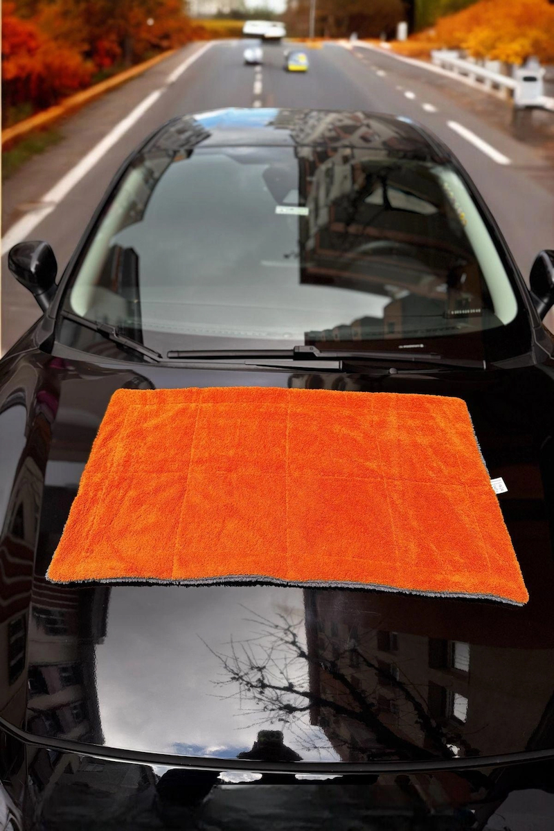 Premium 50x80 Çift Taraflı Kenarsız 740 Gsm Kalın Oto Yıkama Kurulama Araba Temizlik Bezi Mikrofiber
