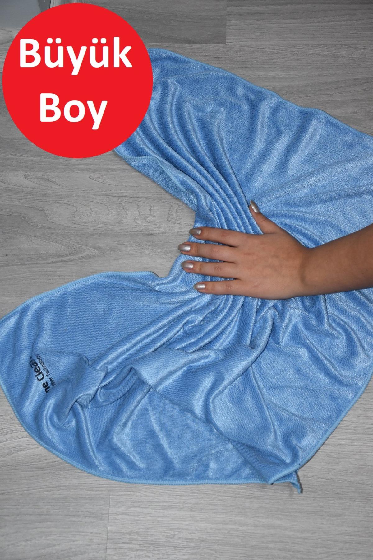 ( 1 Adet ) Mikrofiber Parlak Büyük Boy Yer Fayans Laminant Duvar Bezi 50x70