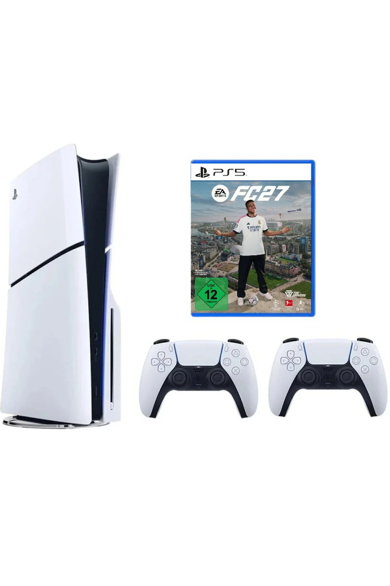 Playstation 5 Slim Cdli + 2.kol Dualsense + PS5 FC27 (İthalatçı Garantili)