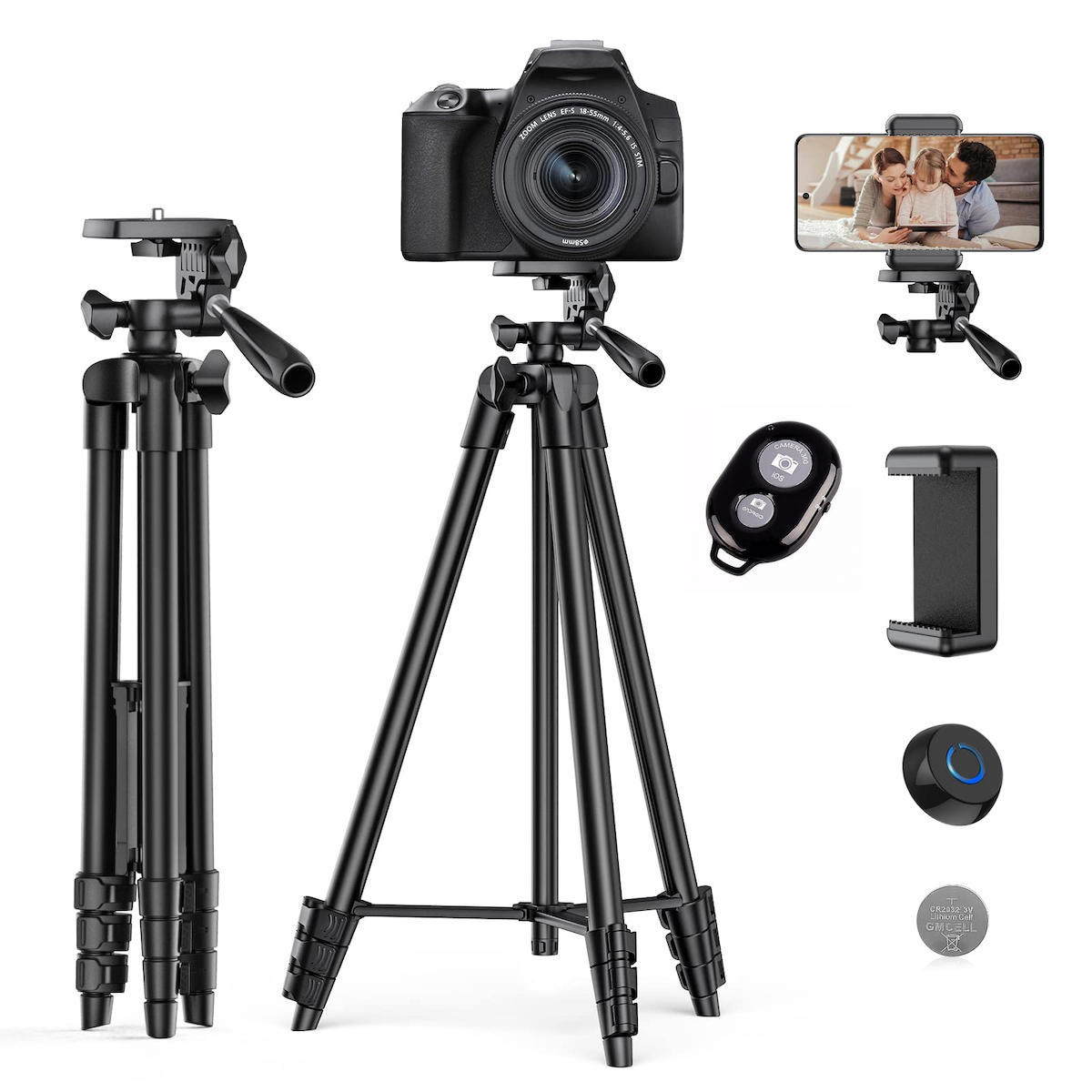 135cm Universal Dslr Tripod Uzaktan Çekim Kumandası Bluetooth Kumandalı Telefon Tripot