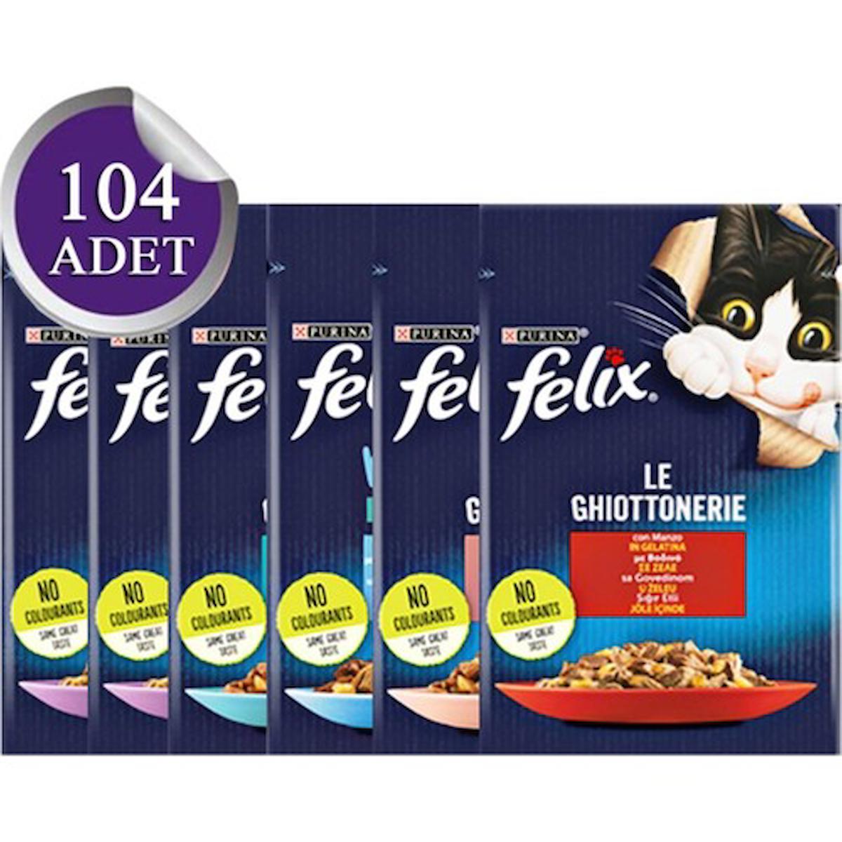 Felix Karışık Yaş Kedi Maması 85 gr x 104 Adet