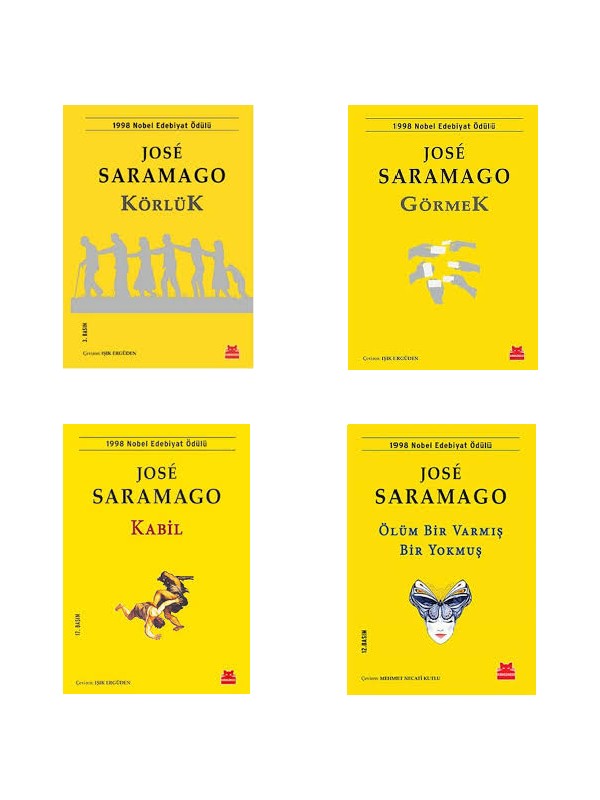 Jose Saramago 4 Kitap Set (Körlük, Görmek, Kabil, Ölüm Bir Varmış Bir Yokmuş)