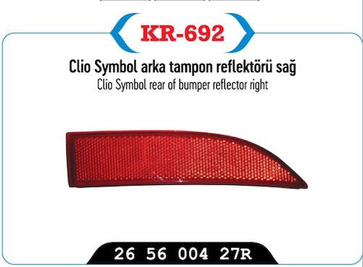 CLİO SYMBOL SAĞ ARKA TAMPON REFLEKTÖRÜ 2012 SONRASI 265600427R GNS GOLD