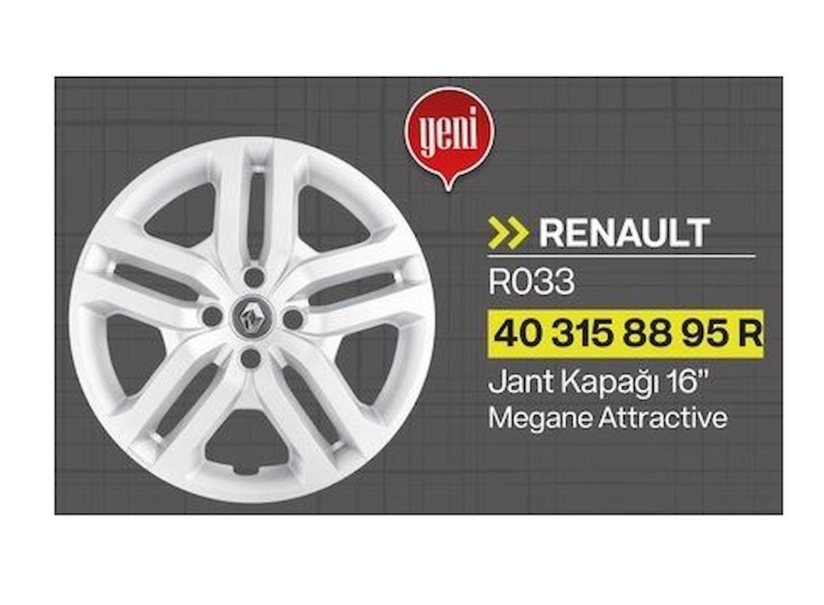 MEGANE ATTRACTİVE JANT KAPAĞI 16 İNC 1 ADET 403158895R GOLD