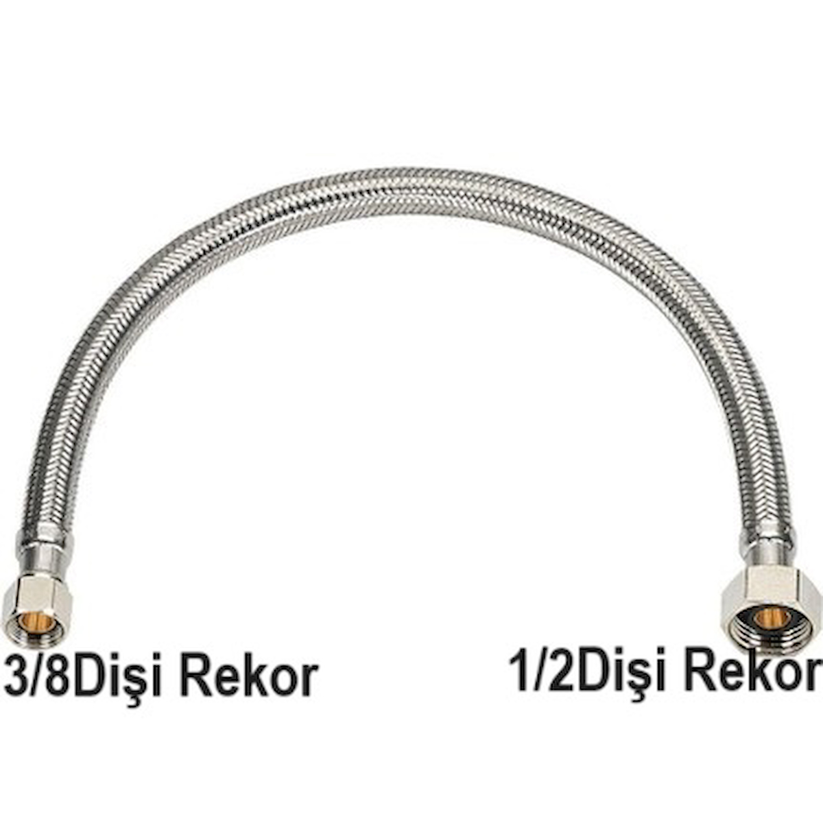 70 Cm 3/8 1/2 Rekorlu Flex Hortum 