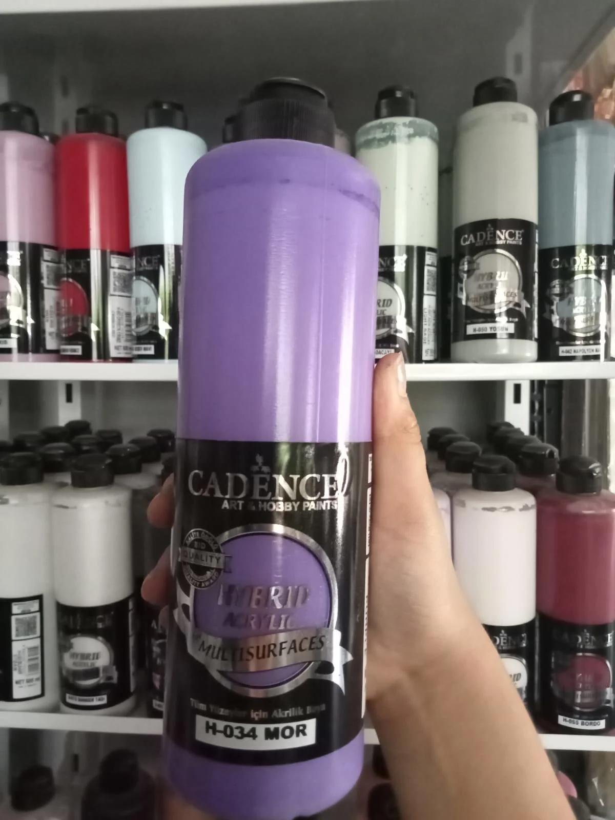 cadence tüm yüzeyler için uygun 500 ml mor akrilik boya