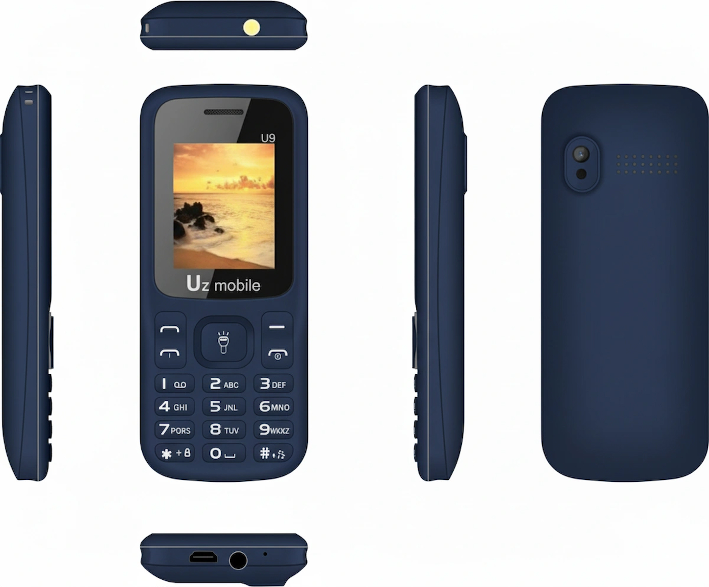 UZ MOBILE -SIM KARTLI, YERLI URETIM TUSLU TELEFON LACİVERT (Uz Türkiye Garantili)