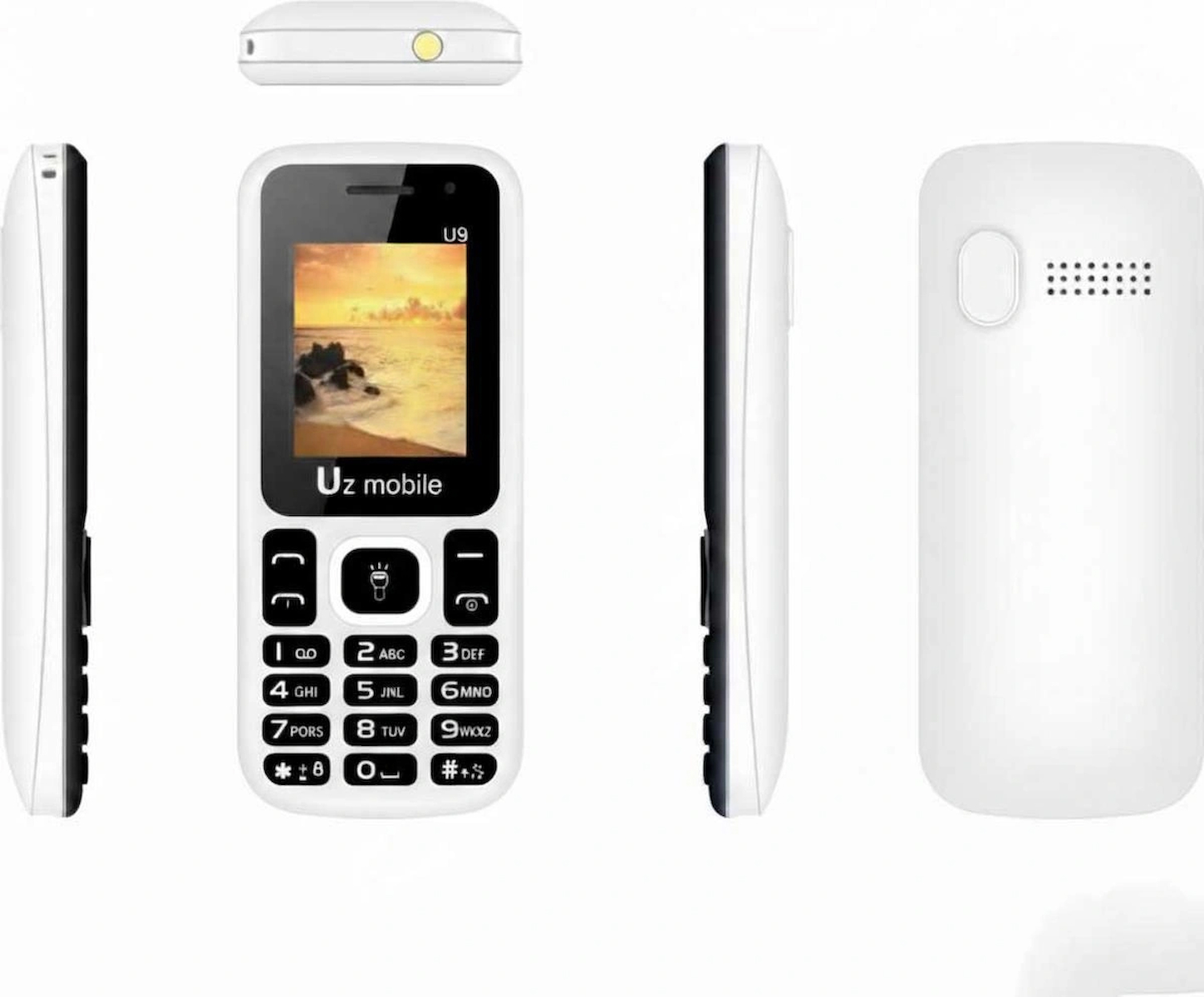 UZ Mobile Sim Kartlı Yerli Üretim Tuşlu Telefon – Uzun Şarj Ömrü, Net Ses Kalitesi, Türkiye Garantili Beyaz