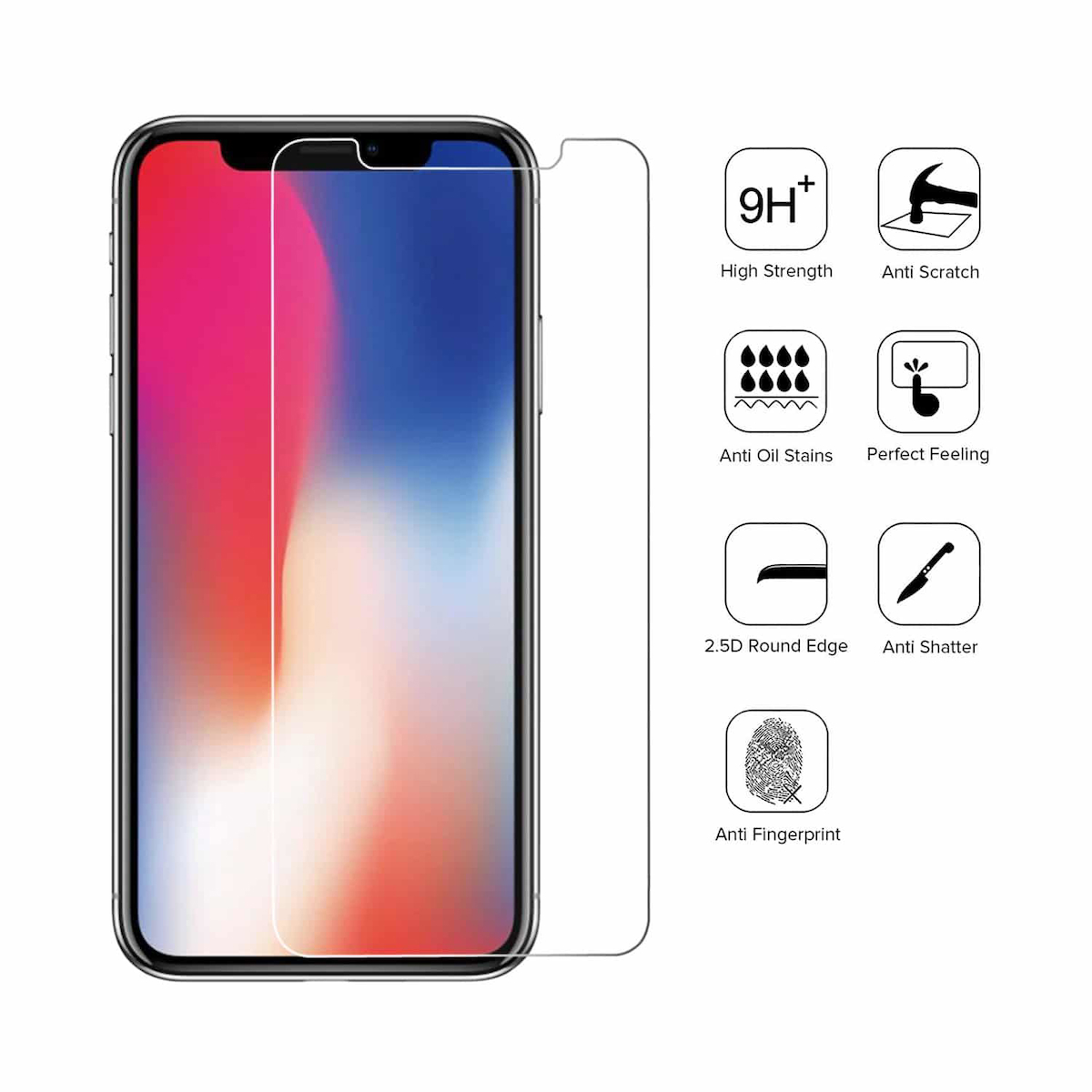 İphone (11 PRO/X/XS) 5.8* Kırılmaz Cam Ekran Koruyucu/Smarx