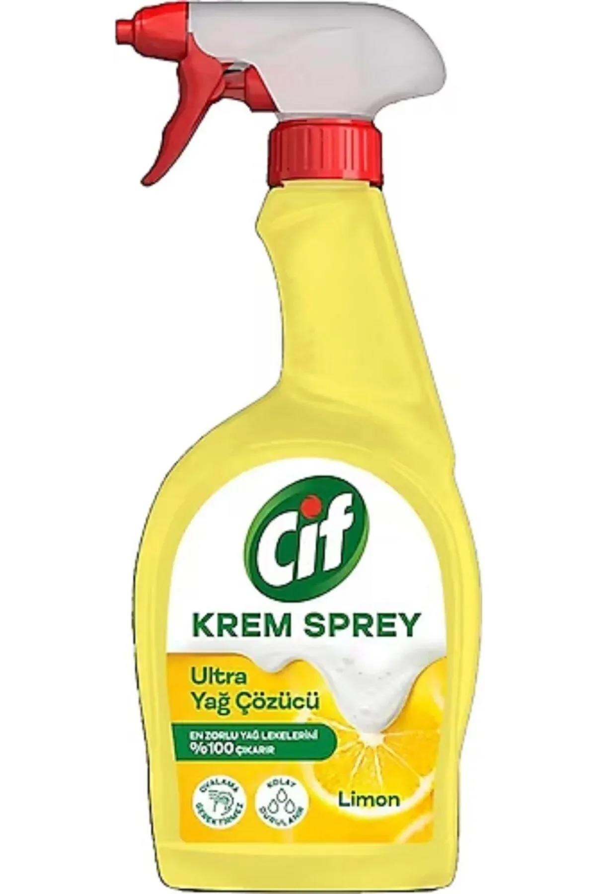 Cif Limonlu Ultra Yağ Çözücü Krem Sprey 750 ml