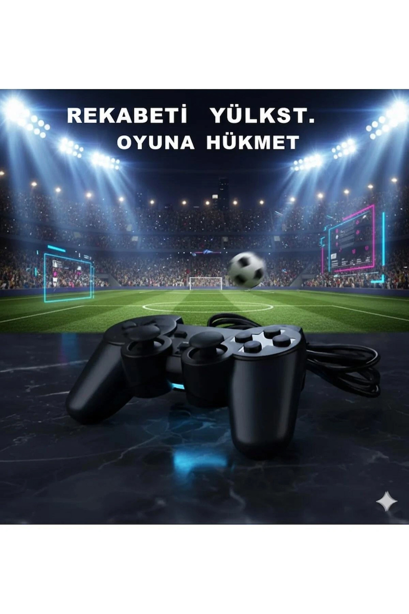 SP-208 USB Gamepad – PC/Laptop İçin Ergonomik & Titreşimli Oyun Kolu