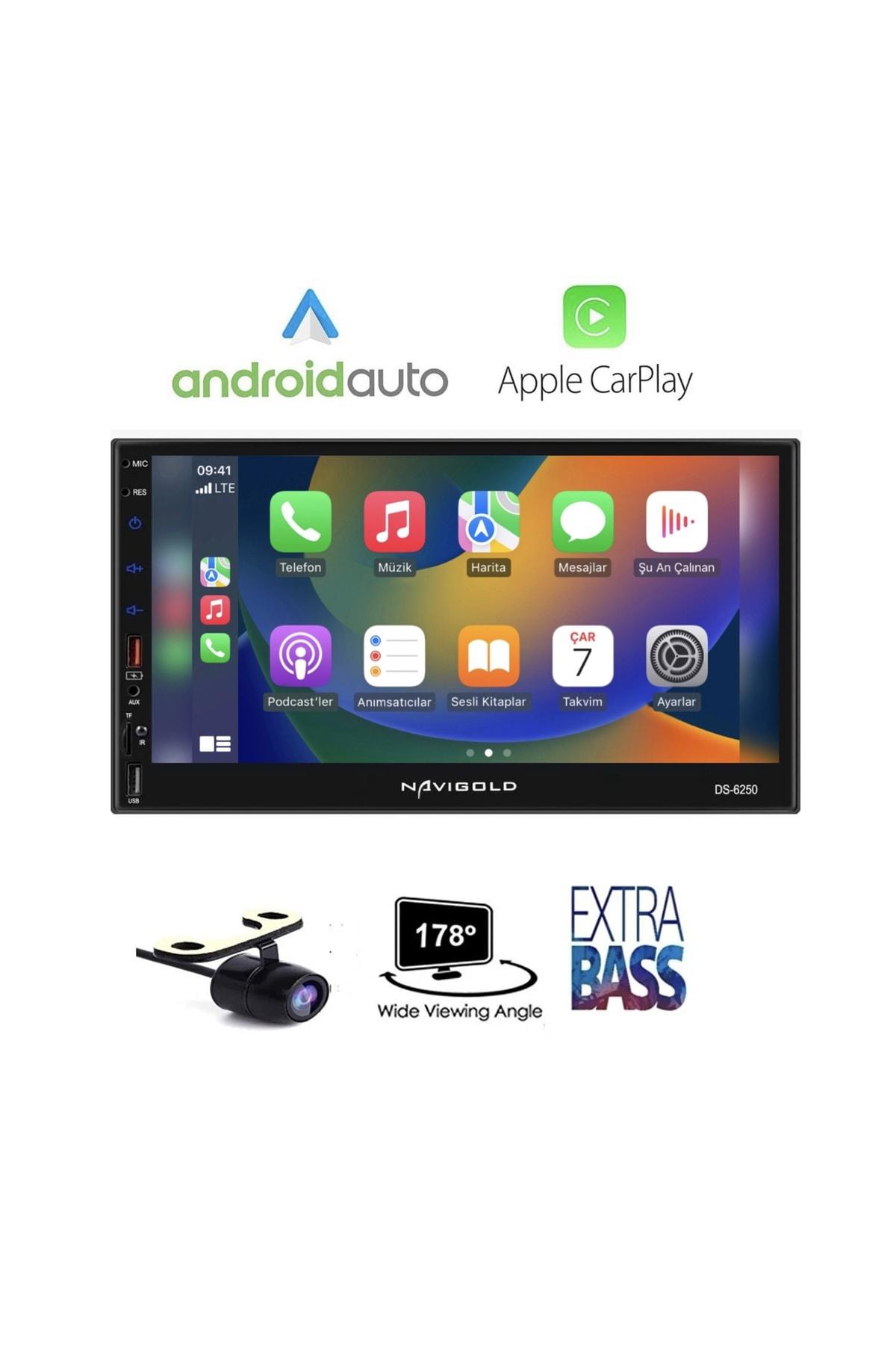 Ds-6250 Uyumlu Car Play Özellikli Teyp Multimedya Ful Hd 7'' Inch Bluetooth- Çift Usb 4x55w +kamera