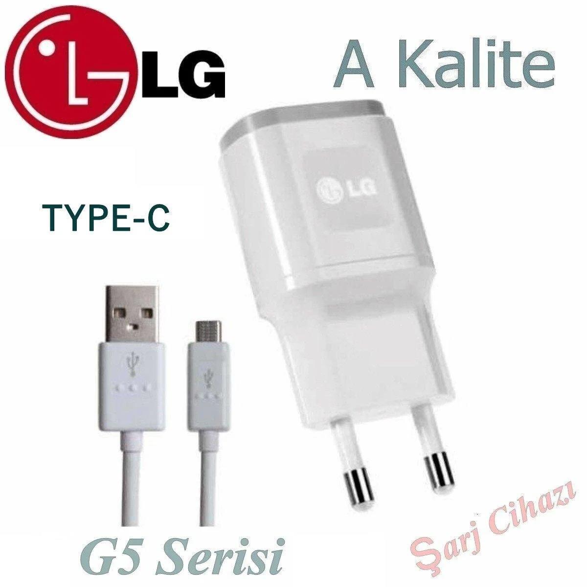 LG G5 Şarj Cihazı Başlık LG Uyumlu Data Kablosu Set Type-C Kablo 2A 5V