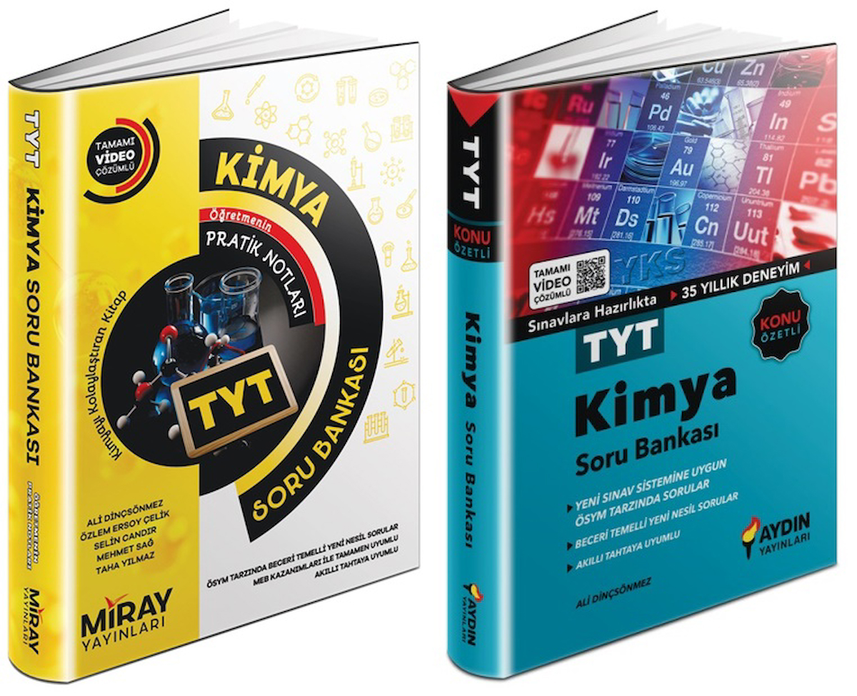 Miray + Aydın Tyt Kimya Soru Bankası Seti 2 Kitap