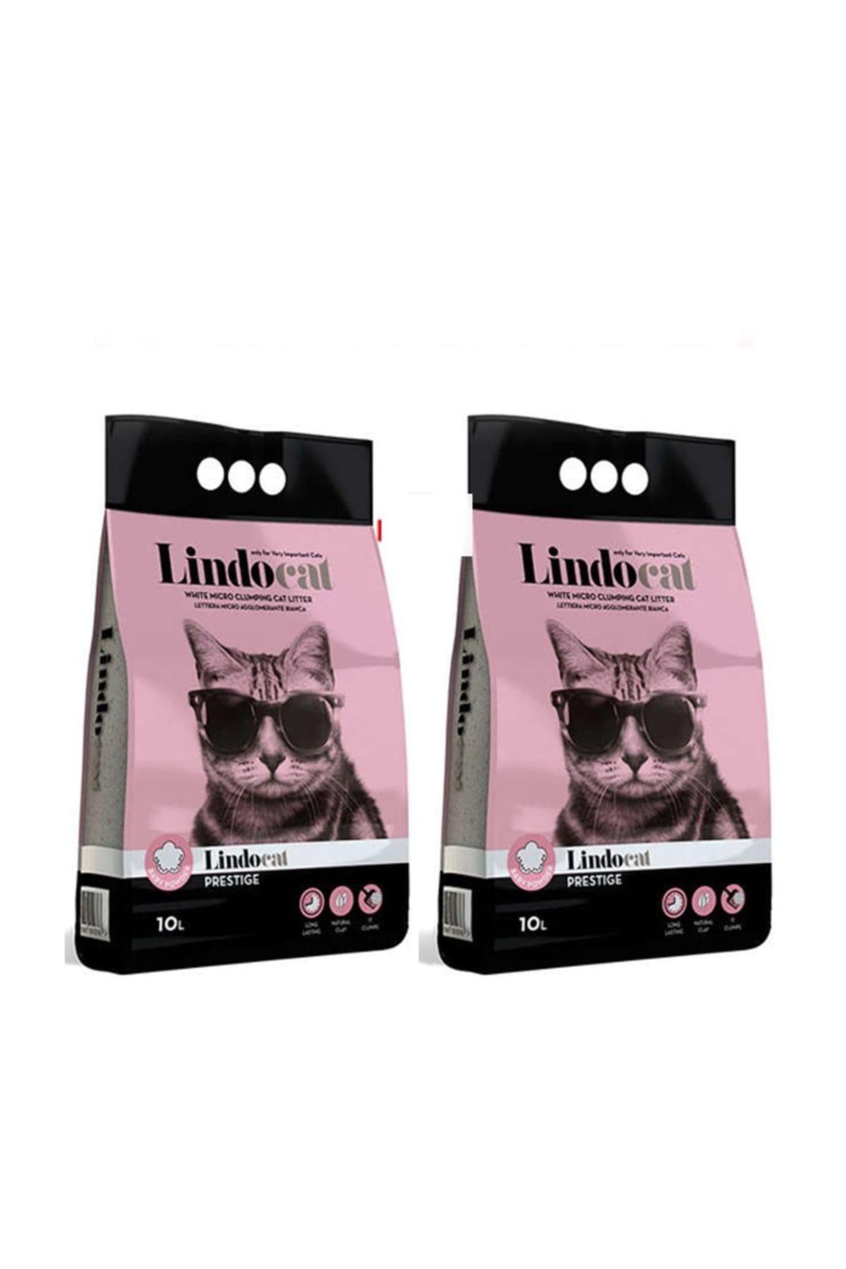 Lindo Baby Powder Kokulu İnce Tane Kedi Kumu 10 Lt X 2 Adet