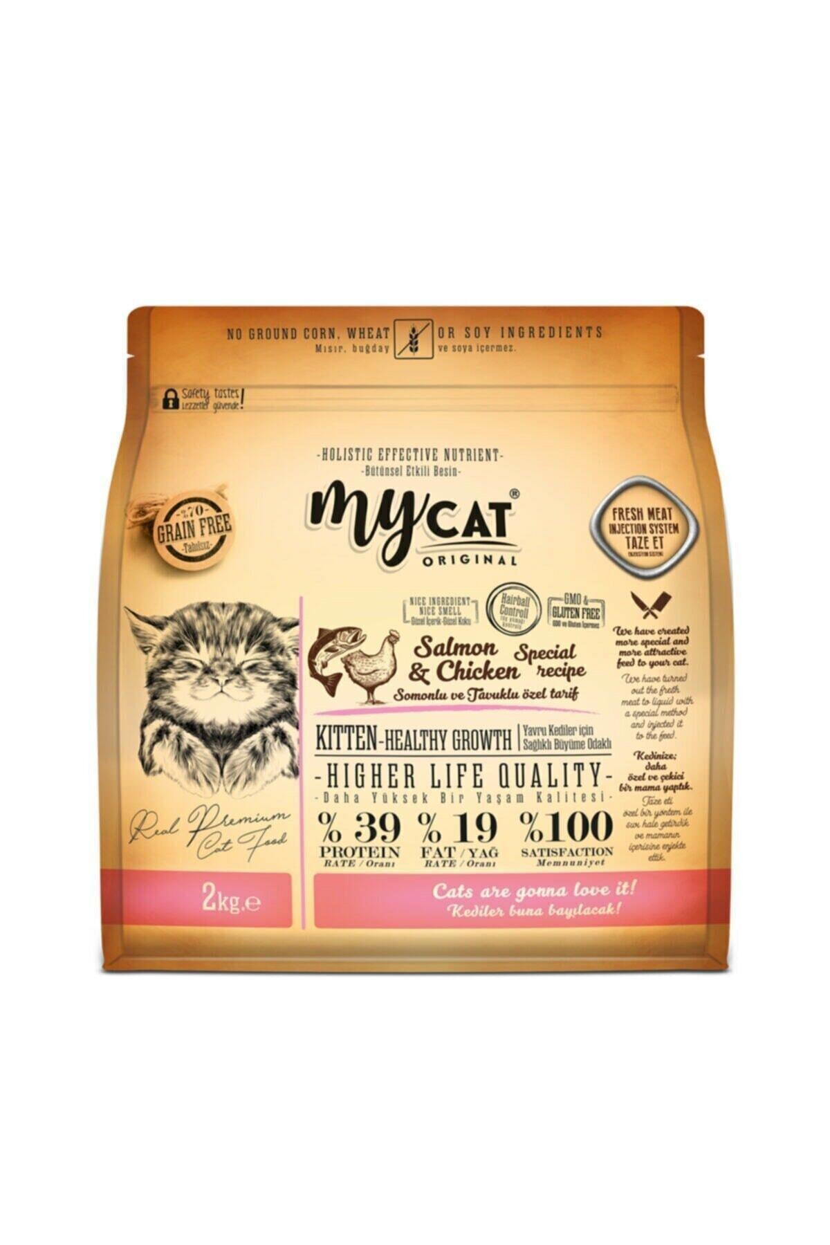 Mycat Low Grain Somonlu Ve Tavuklu Kıtten-yavru Kedi Maması (2kg)