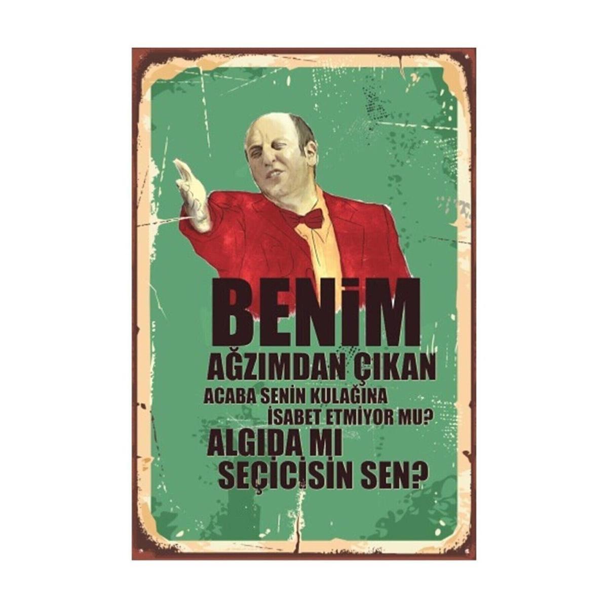 Leyla Ile Mecnun Ismail Abi Retro Vintage Ahşap Poster