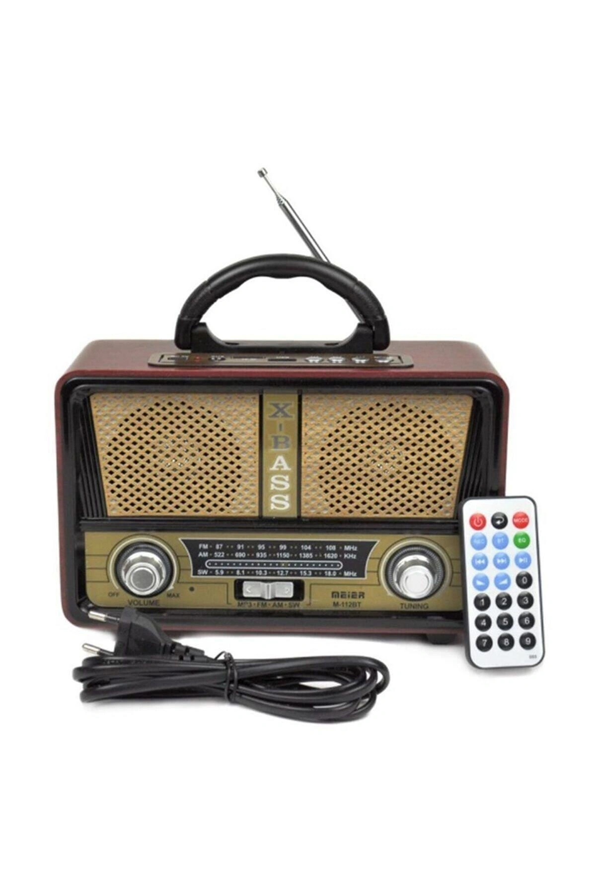 Radyo M-112bt Şarjlı Nostaljik Bluetooth Fm Radyo