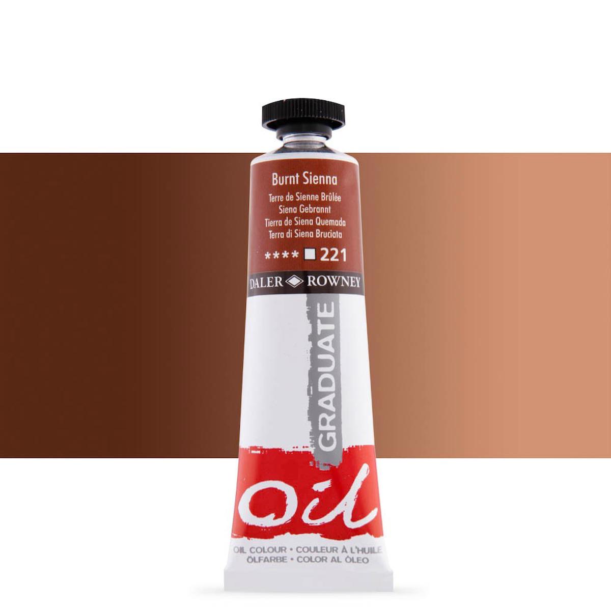 Daler Rowney Graduate Yağlı Boya 38ml 221 Burnt Sienna