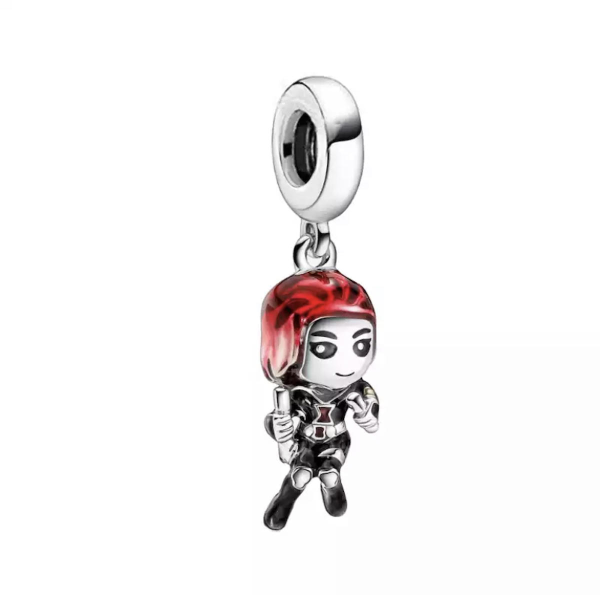 Gümüş s925 Damgalı The Avengers Black Widow Sallantılı Charm