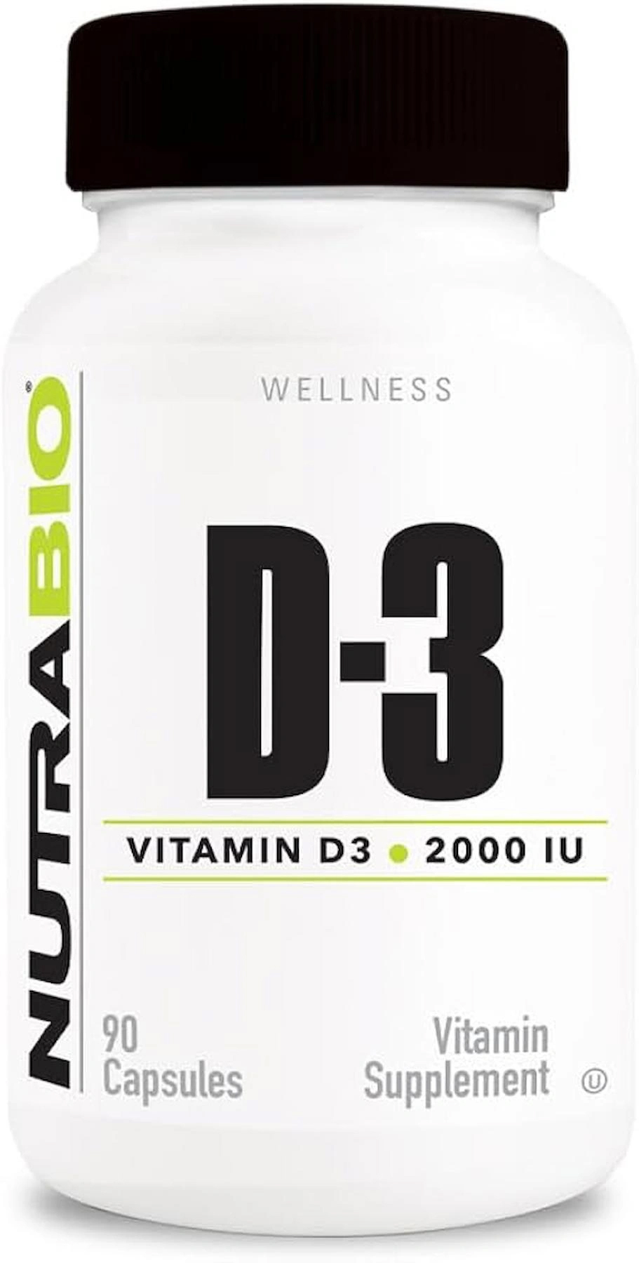 NutraBio, Vitamin D-3, 50 mcg (2,000 IU), 90 Capsules