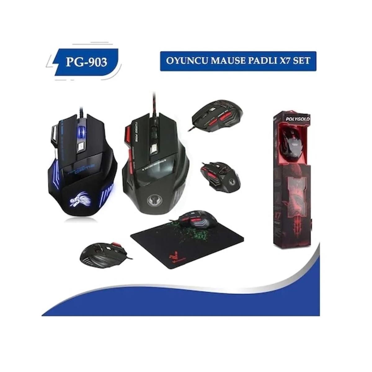 POLYGOLD PG-903 GAMİNG OYUNCU MOUSE + MOUSEPAD