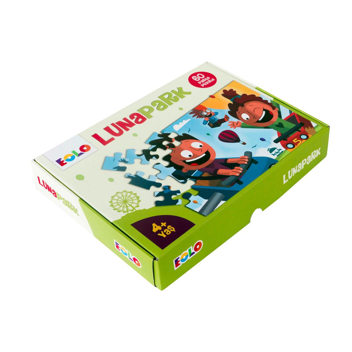 Çocuklar İçin puzzle 60 parça lunapark