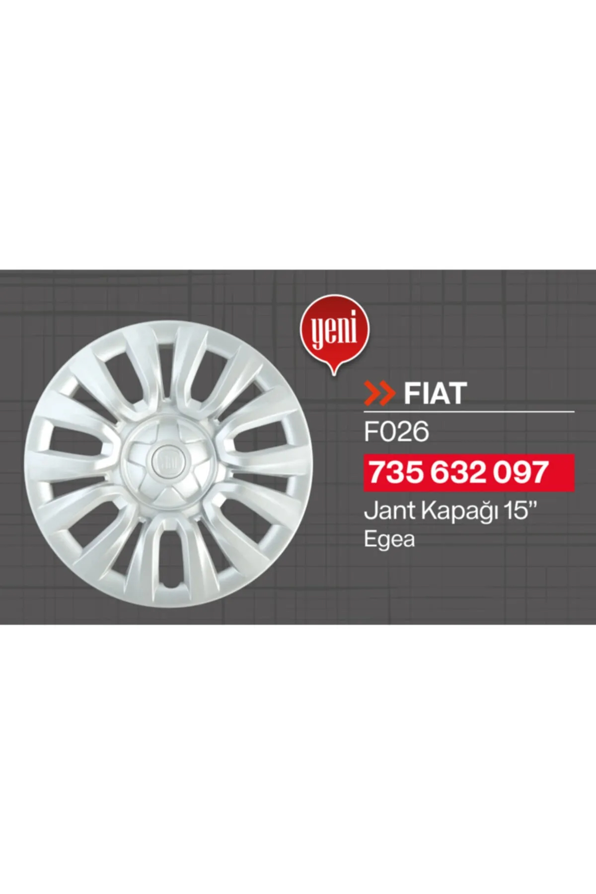 Jant Kapağı 15" Fiat Egea Takım ( 4 Adet )