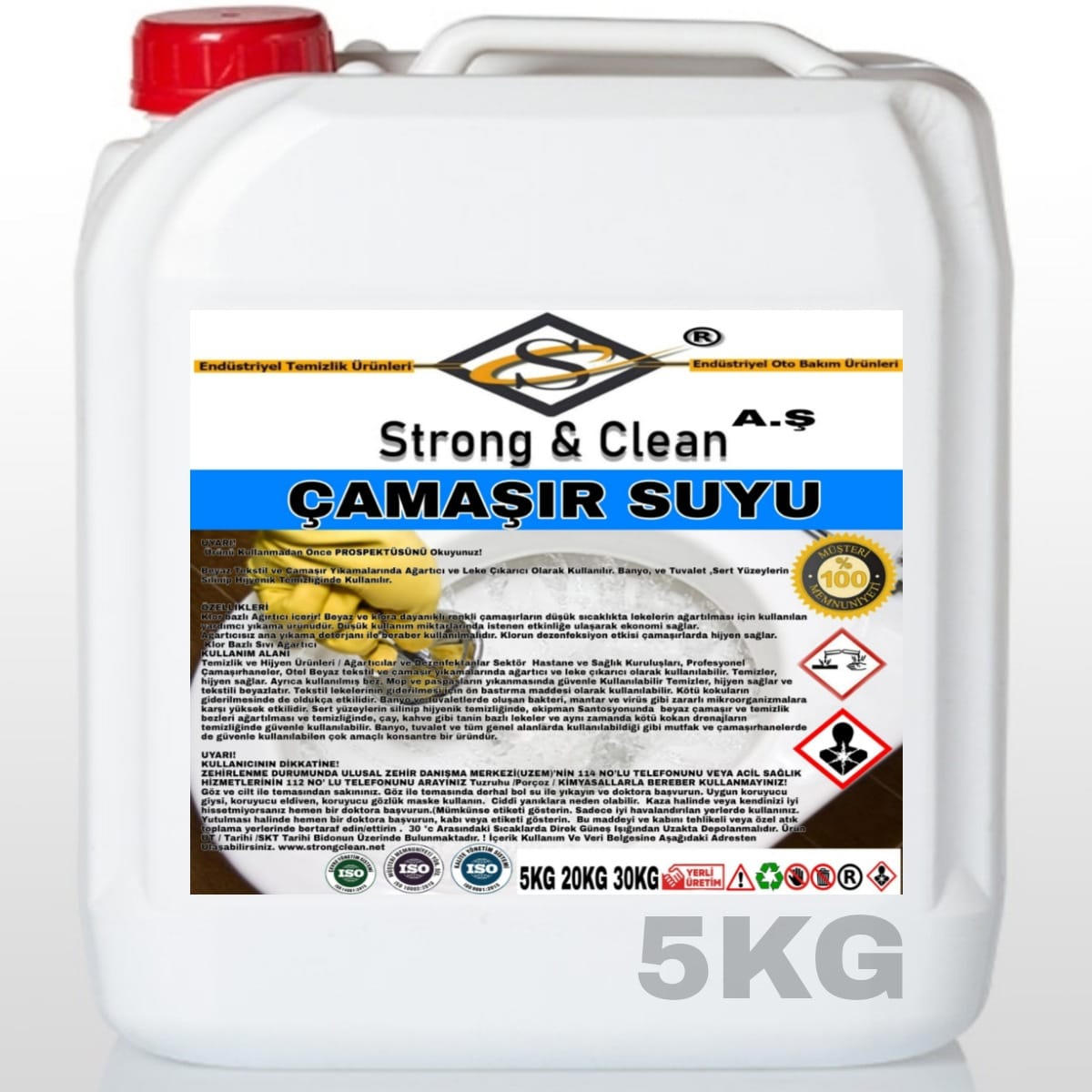 Çamaşır Suyu Klorlu 5 Kg