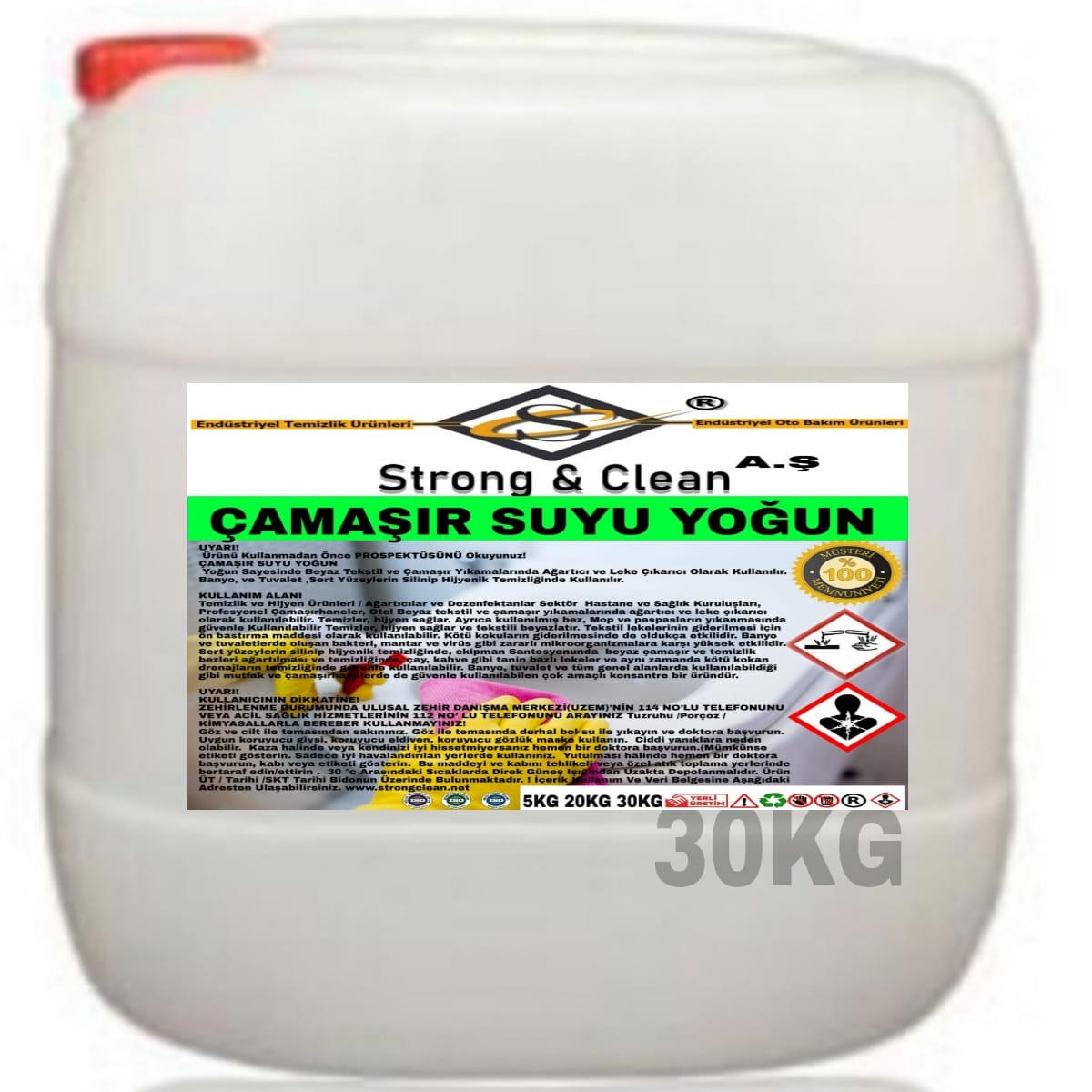 Çamaşır Suyu Ultra Yoğun 30 Kg