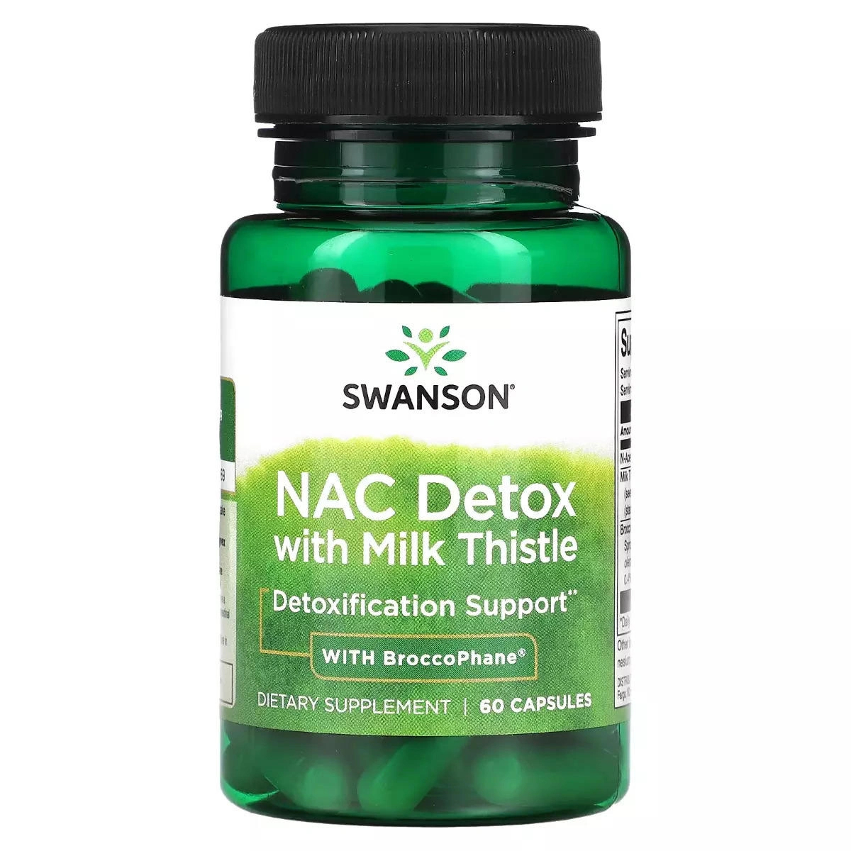 Swanson Nac Detox With Milk Thistle With Broccophane, 60 Kapsül