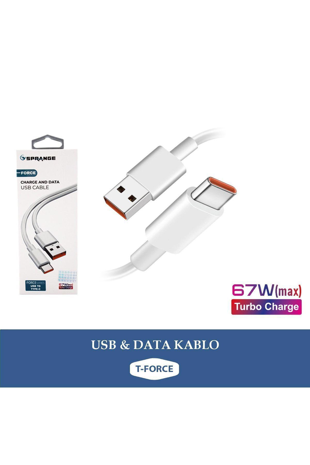 SPRANGE T-force Usb To Type-c Uyumlu Turbo Şarj Ve Data Kablosu