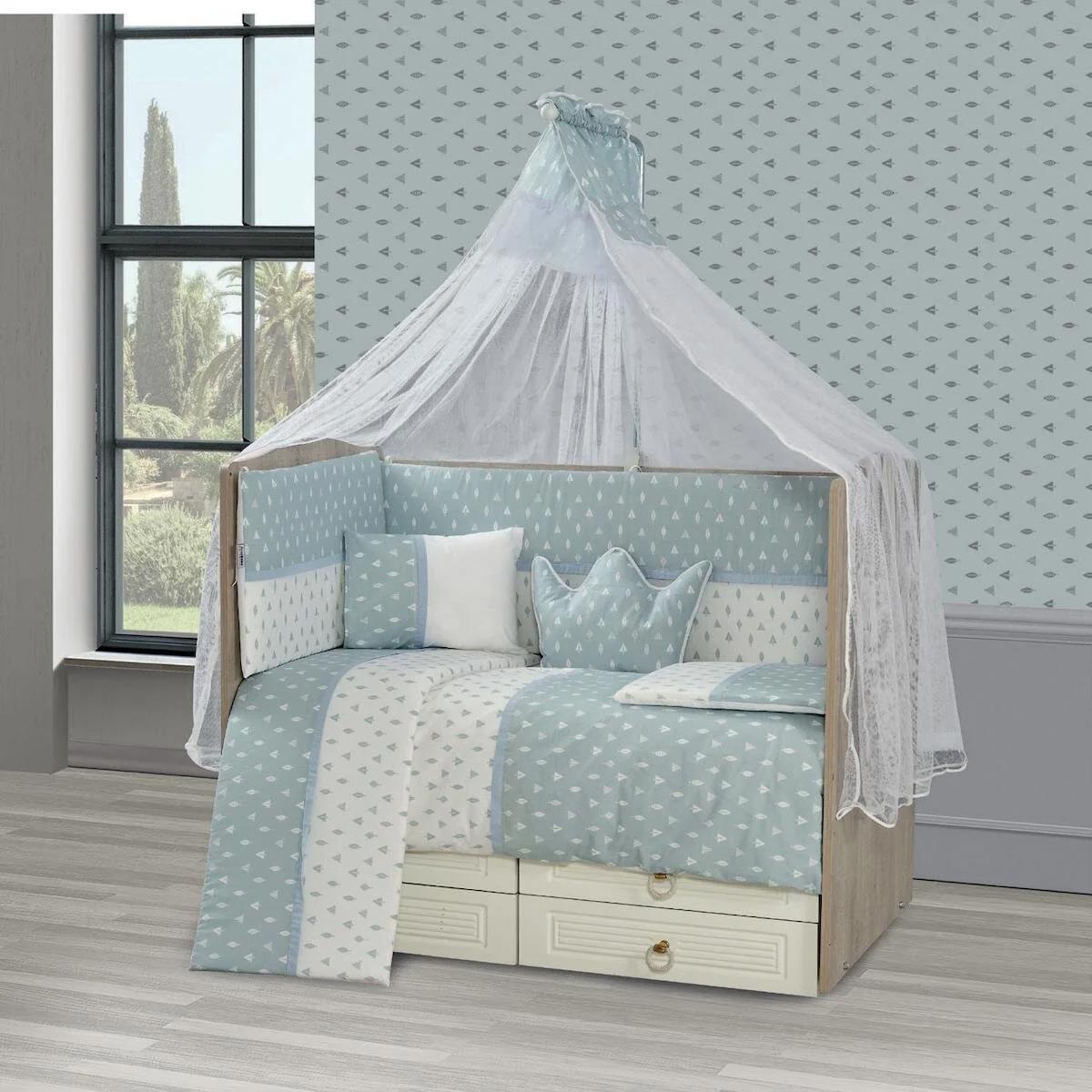 TuGU HoMe&BaBy %100 pamuklu 70x130 cm 10 parça doğa temalı uyku seti01