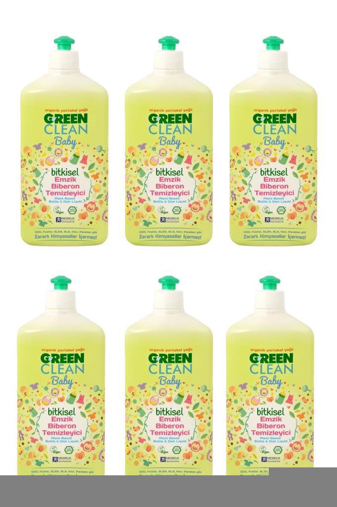 U Green Clean Organik Portakal Yağlı Baby Biberon Emzik Temizleyici 500 ml 6'lı set