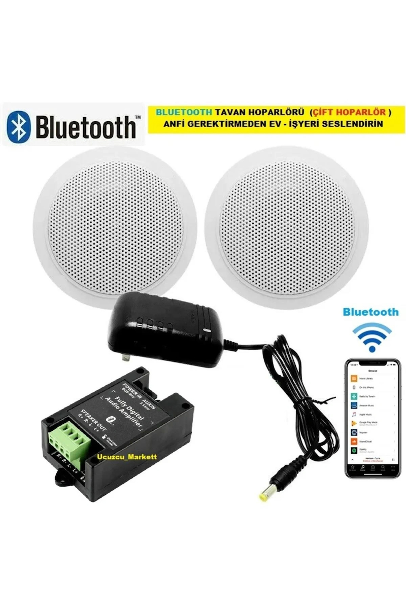 BLUETOOTH ÖZELLİKLİ TAVAN HOPARLÖRÜ (ÇİFT HOPARLÖR) ANFİ KULLANMADAN EV-İŞYERİNİ SESLENDİRİN
