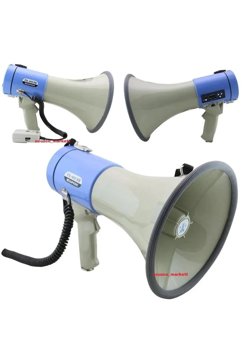 Büyük Boy Megafon (Mayk – Bluetooth – USB – Sd – Siren – Ses Kayıt ve Tekrar Etme)