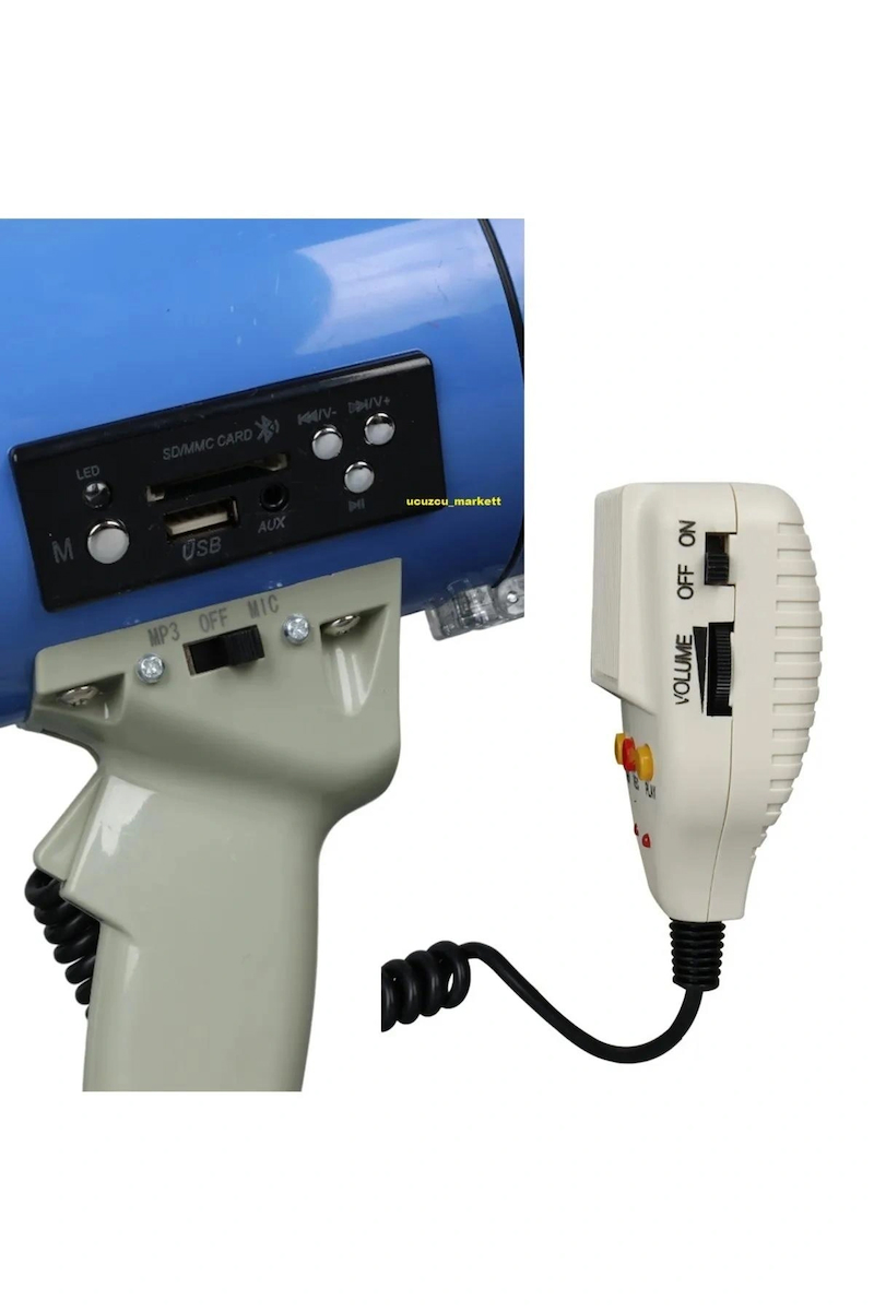 Büyük Boy Megafon (Mayk – Bluetooth – USB – Sd – Siren – Ses Kayıt ve Tekrar Etme)
