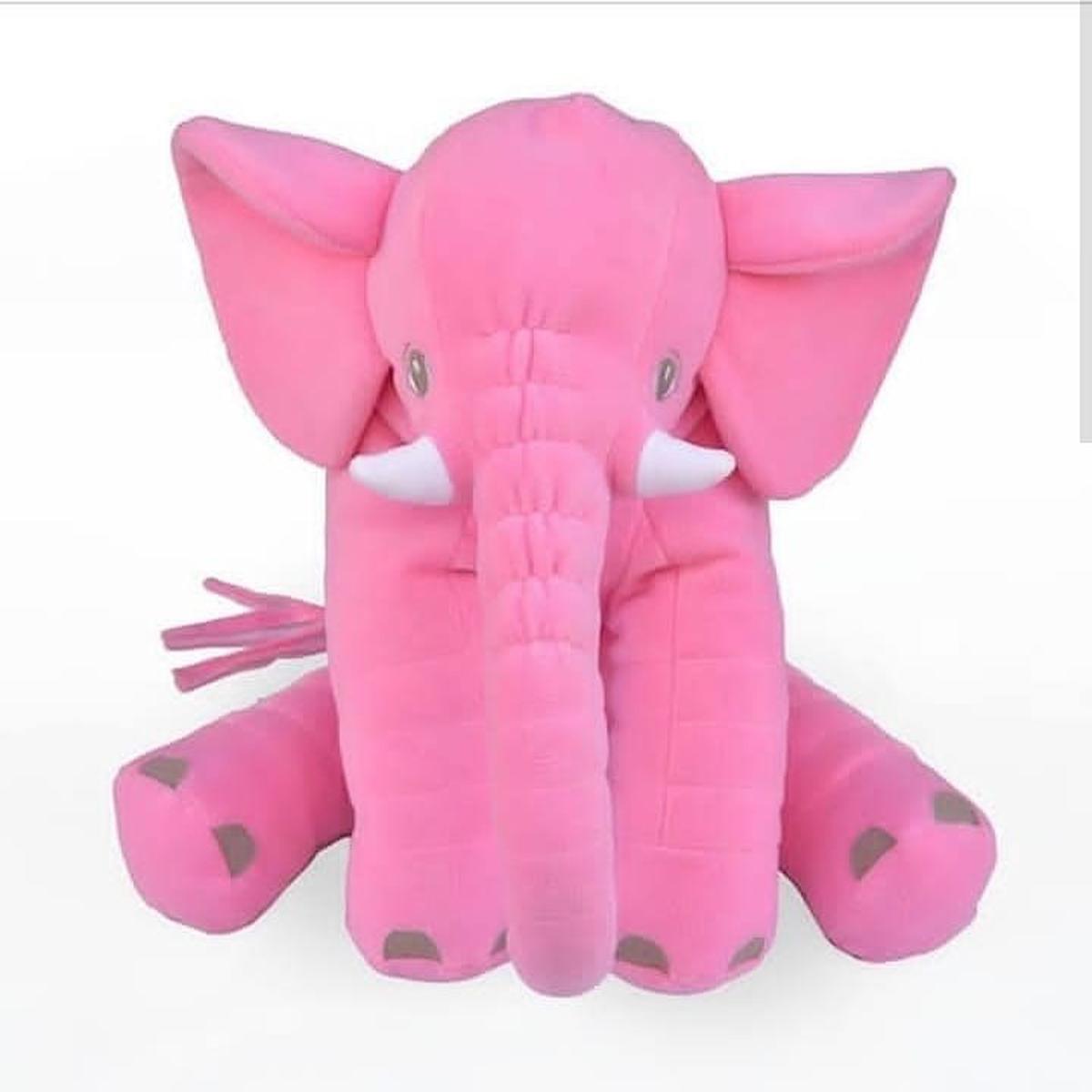 Büyük Uyku Arkadaşım Peluş Yumuşak Fil Pembe - 60 Cm