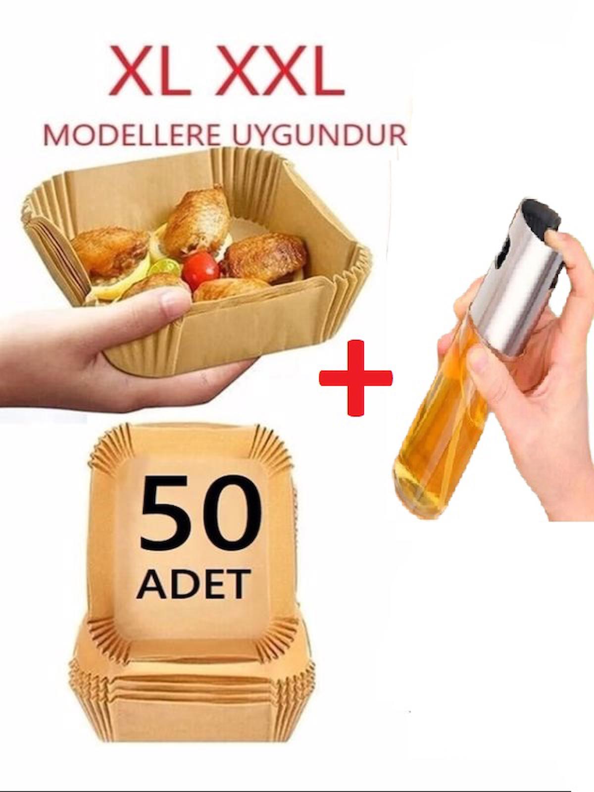 XXL ve XL Airfryer Pişirme Kağıdı ve Sprey Yağdanlık 100 ml