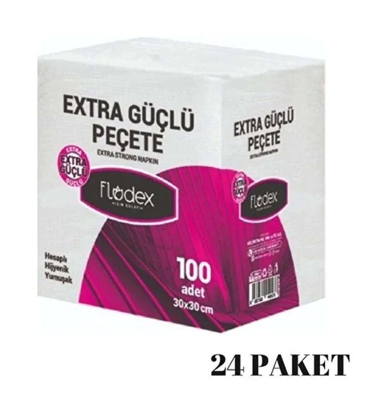 Flodex Extra Güçlü Peçete 30x30cm 100lü - 12 Paket