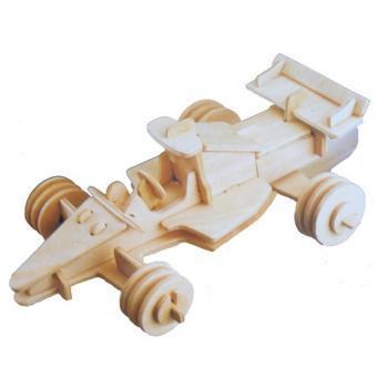 3D Ahşap Puzzle Yapboz Maket Araba F1 Boyanabilir G-P081 52 Parça