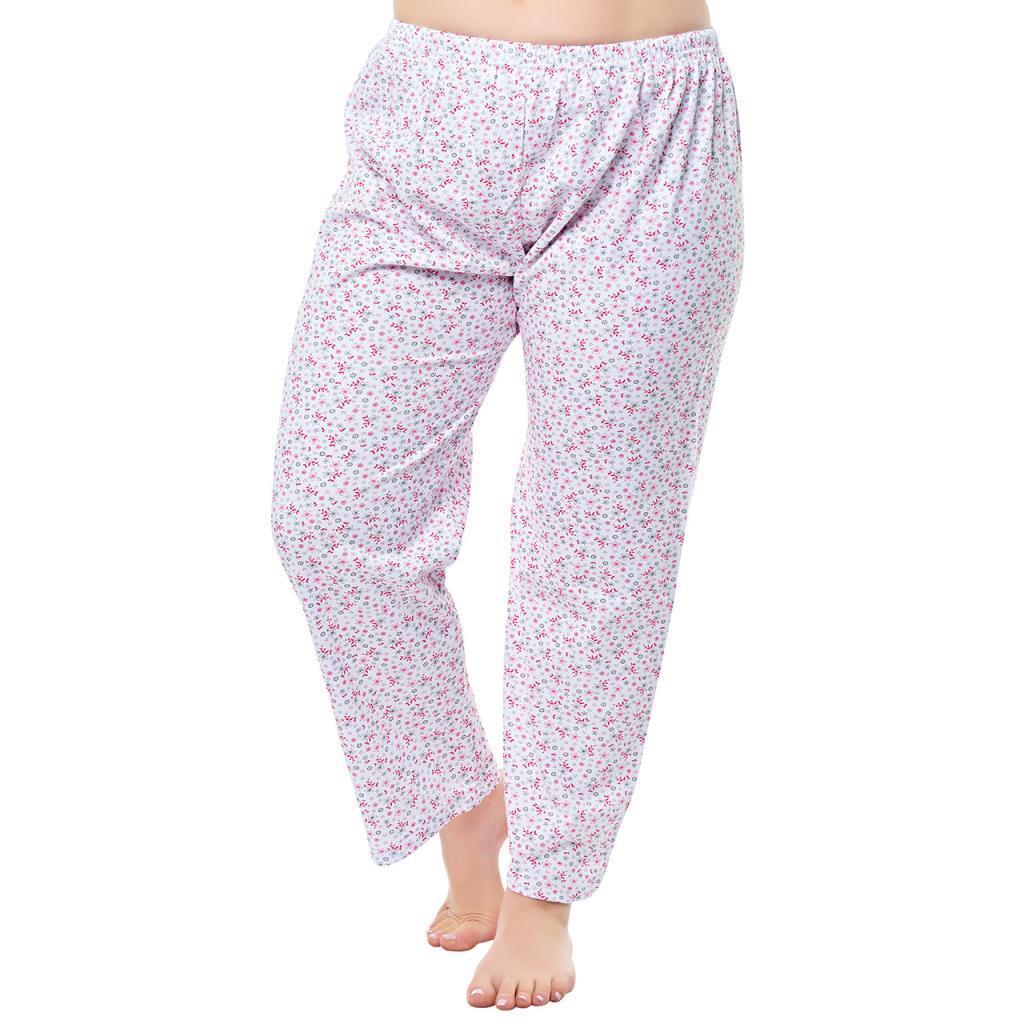 Seher Yıldız Bayan Desenli Uzun Pijama Altı Anne Pijama Altı 020