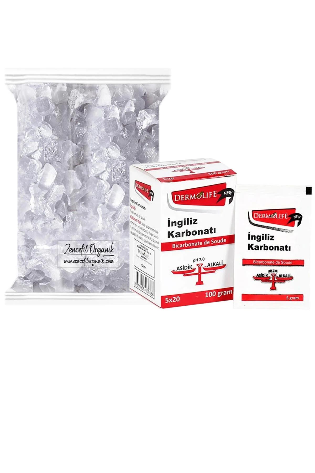 Halit Tuzu 1 Kg. + İngiliz Karbonatı 20 Stick (5 Grx20Ad= 100 Gr) Halit Tuz Saf Tuz İngiliz Karbonat