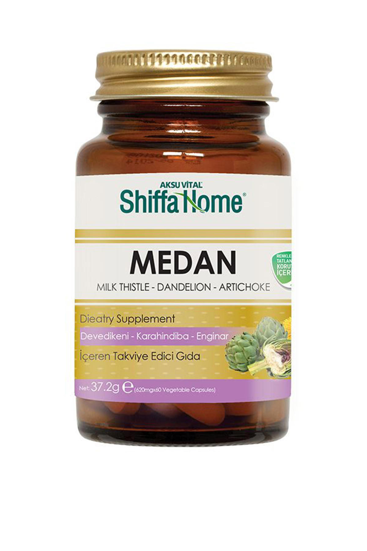 Shiffa Home Medan 60 Kapsül x 620 mg Deve Dikeni Karahindiba Enginar