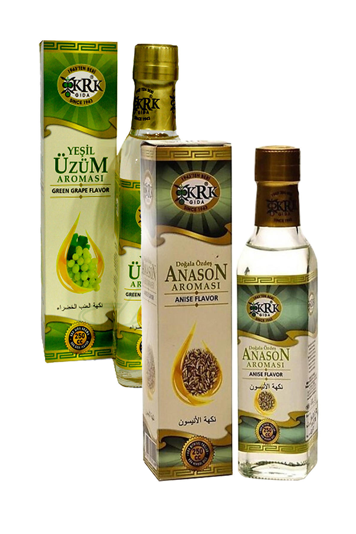 Krk Gıda Anason Aroması 250 ML + Yeşil Üzüm Aroması 250 ML