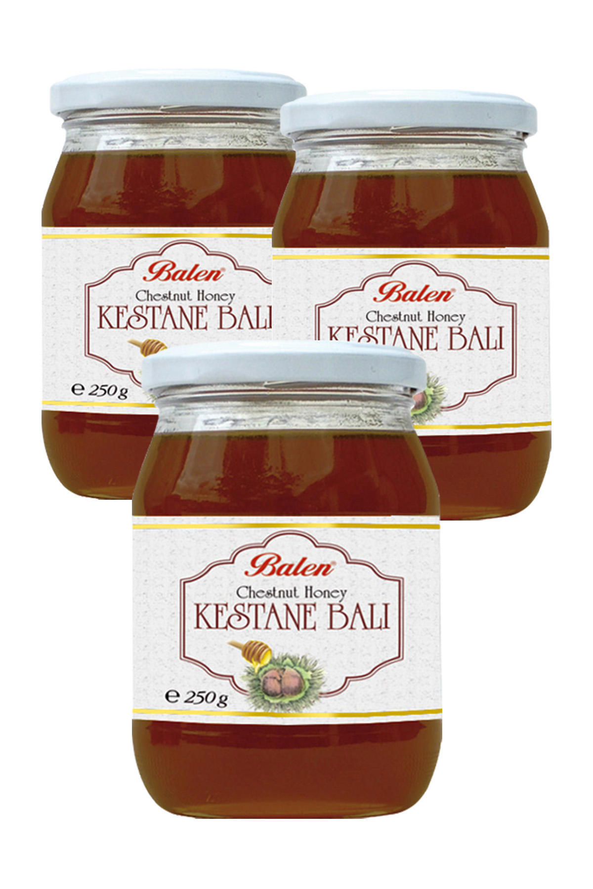 3 Adet Balen Kestane Balı 250 Gr x 3 Chesnut Honey