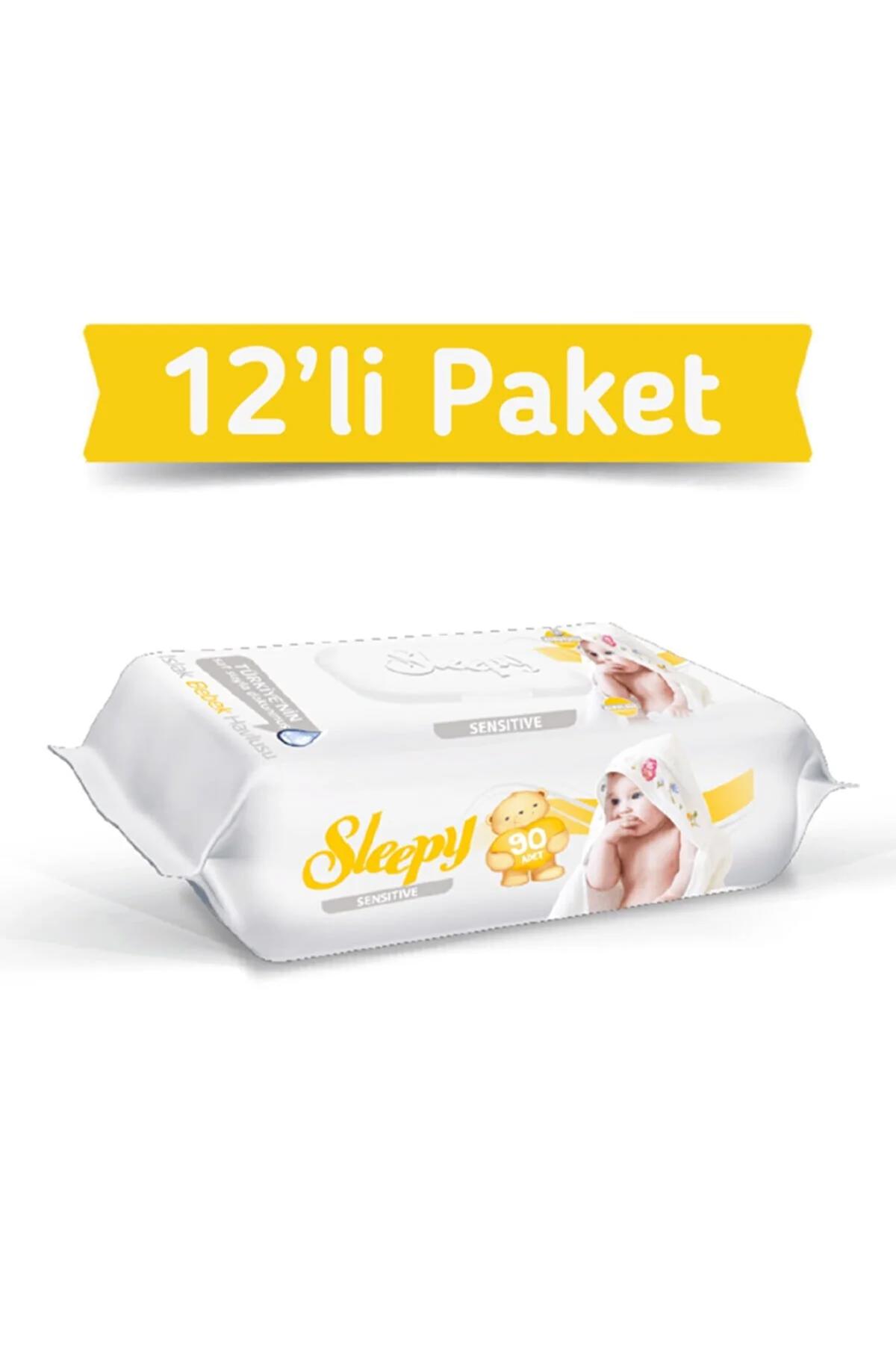 SLEEPY Sensitive Islak Havlu Mendil 90'lı 12 Adet 1080 Yaprak