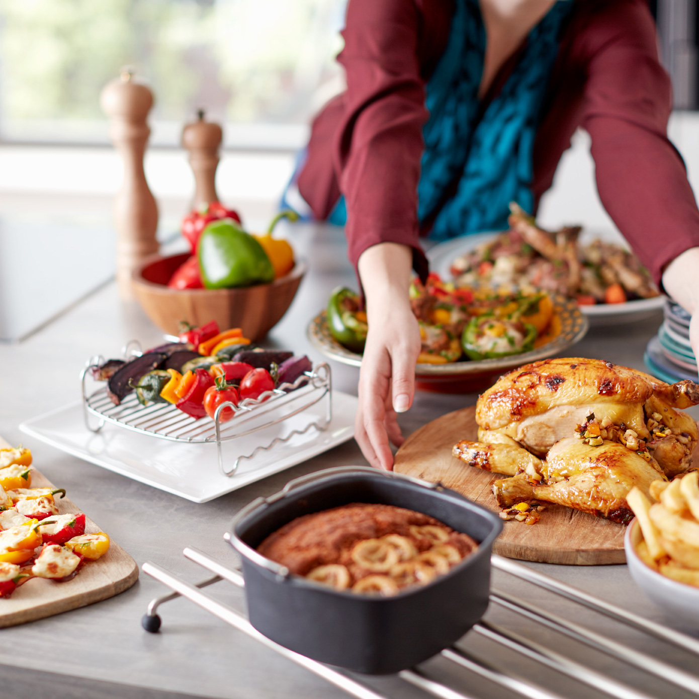 En sevdiğiniz yiyecekleri evde kızartın, pişirin ve ızgara yapın