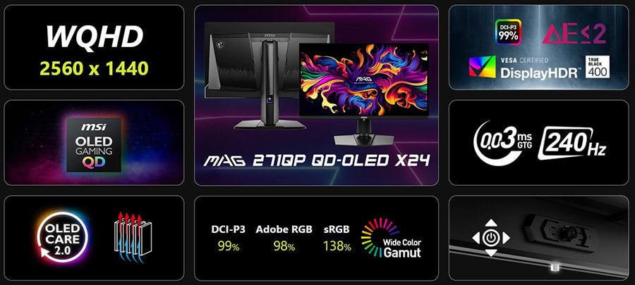 MSI MAG 271QP QD-OLED X24 Gaming Monitör H3
