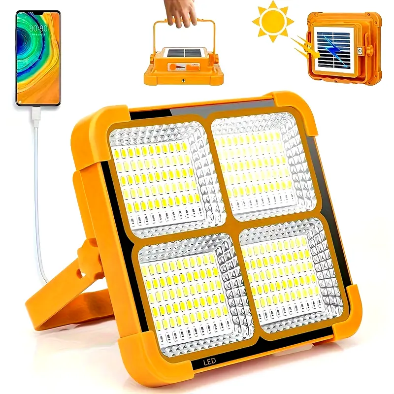   ve açık   seyahatleri için   aydınlatma sağlayan, manyetik askılı, çift usb ve güneş enerjili, ayarlanabilir parlaklık özellikli, abs malzemeden yapılmış, cilalı metal kaplamalı, şarj edilebilir lityum pil (18650 serisi) ile düşük voltajda çalışan taşınabilir led çalışma lambası. ayrıntılar 1